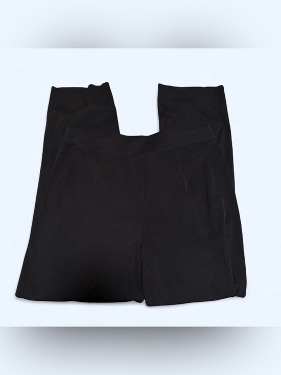 Misook Pants - Misook Straight Leg Knit Pull On Pants Women's Large Black Breathable Slacks